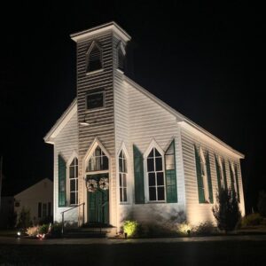 Night Lit Church