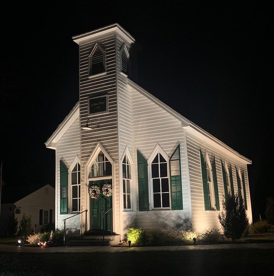 Night Lit Church